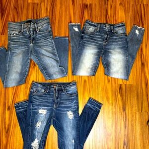 Buckle Black Jean Bundle (3 pairs) Size 26 Ankle Skinny fit No 75